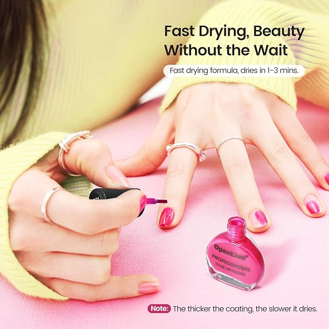 Nail Polish Set 6 Colors Multi colour Quick Drying Nail Polish, Black White Red Pink Collection Gifts for Women-Velvo Beauty