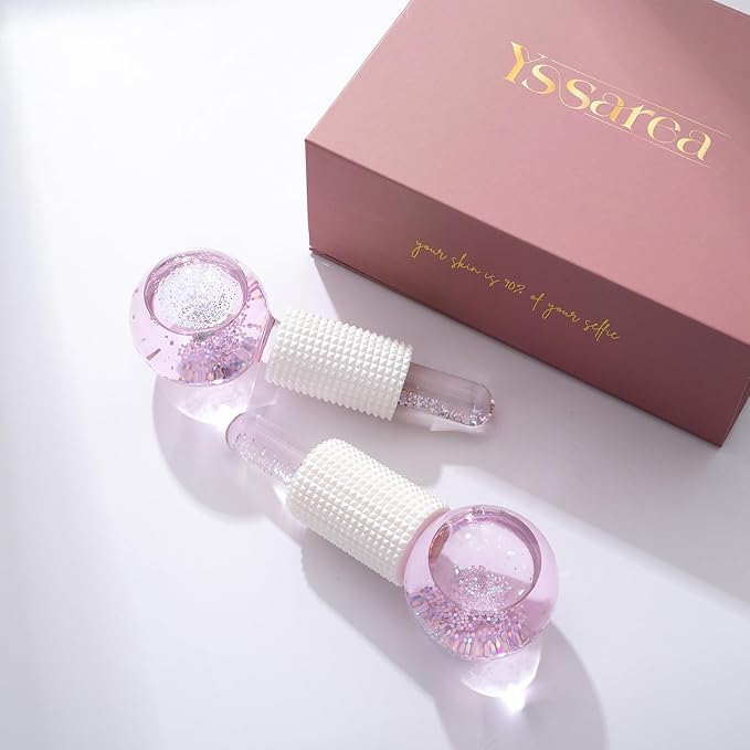 Yssarea Ice Globes for Facials - Freezer Safe | Highly Effective Facial Globes for Daily Beauty Routines | Tighten Skin | Reduce Puffiness | Enhance Circulation and Complexion-Velvo Beauty