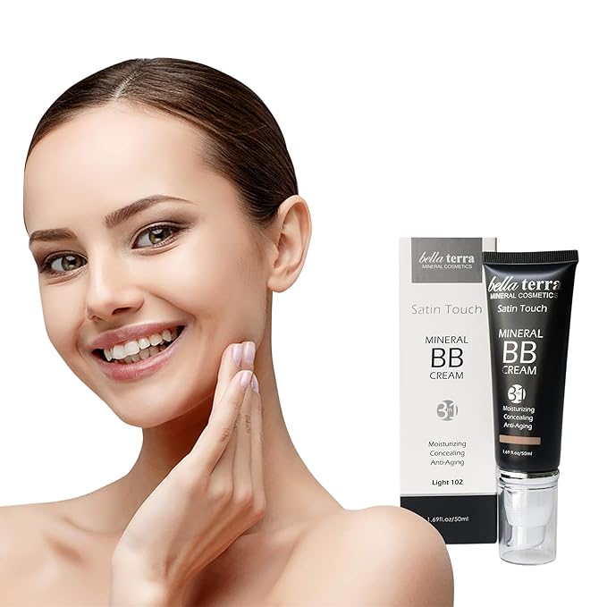Bellaterra Cosmetics BB Cream - Tinted Moisturizer, Mineral Foundation Makeup, Light 102 | Skin Perfector, 1.69 oz-Velvo Beauty