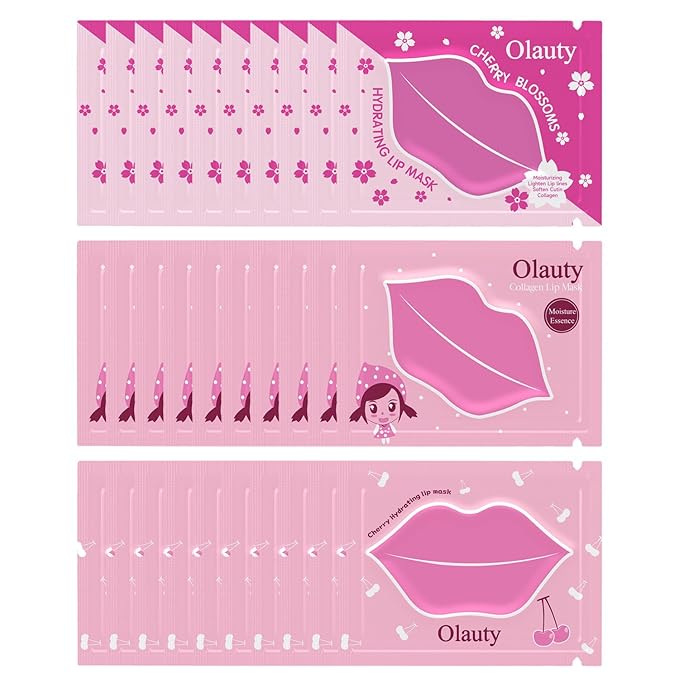Eakroo 30 Pairs Collagen Crystal Pink Lip Masks, Collagen Lip Pads for Dry and Cracked Lips, Moisturizing Lip Care Gel Pads Remove Dead Skin, Minizes Lip Fine Lines, Lighten Lips, Plump Your Lips-Velvo Beauty