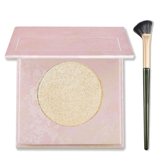 Erinde Face Highlighter Palette, Pearl Glossy Face Illuminator Palette, Natural Glow Finish, Shimmer Smooth Baked Highlighter Powder, Long-lasting Sparkling Highlighter Makeup, 03 Dawn Glow-Velvo Beauty