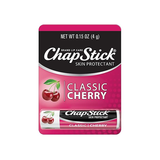 ChapStick Classic Cherry Lip Balm Tube, Flavored Lip Balm for Lip Care on Chafed, Chapped or Cracked Lips - 0.15 Oz-Velvo Beauty