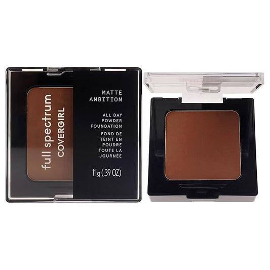 COVERGIRL Matte Ambition, All Day Powder Foundation, Deep Cool 3, 0.38 Ounce-Velvo Beauty