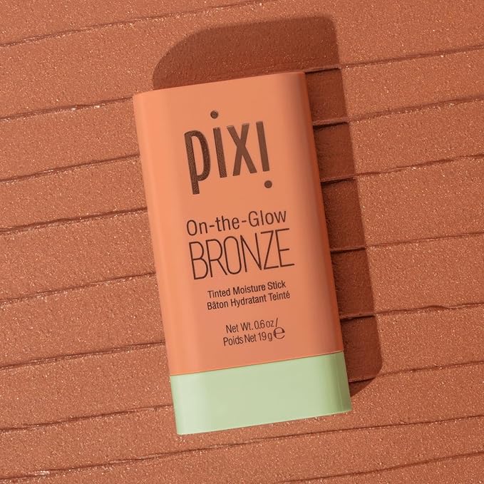 Pixi On-the-Glow Bronze - RichGlow, Hydrating Tinted Moisture Bronzer Stick with Ginseng, Aloe Vera & Fruit Extracts, For Cheeks & Lips, 19g / 0.6oz, Paraben-Free-Velvo Beauty