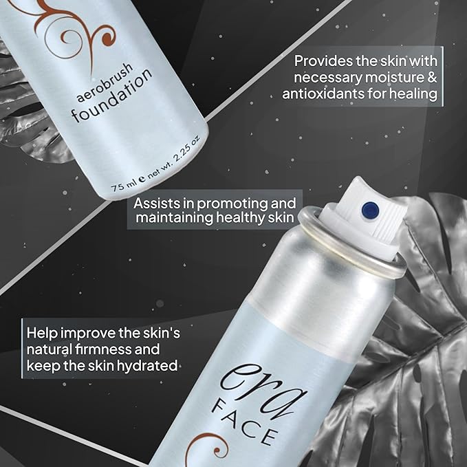 ERA Face spray makeup (R10 Cocoa, 2.25 oz) - airbrush foundation, everyday, buildable, professional spray on cosmetics by Era Beauty-Velvo Beauty