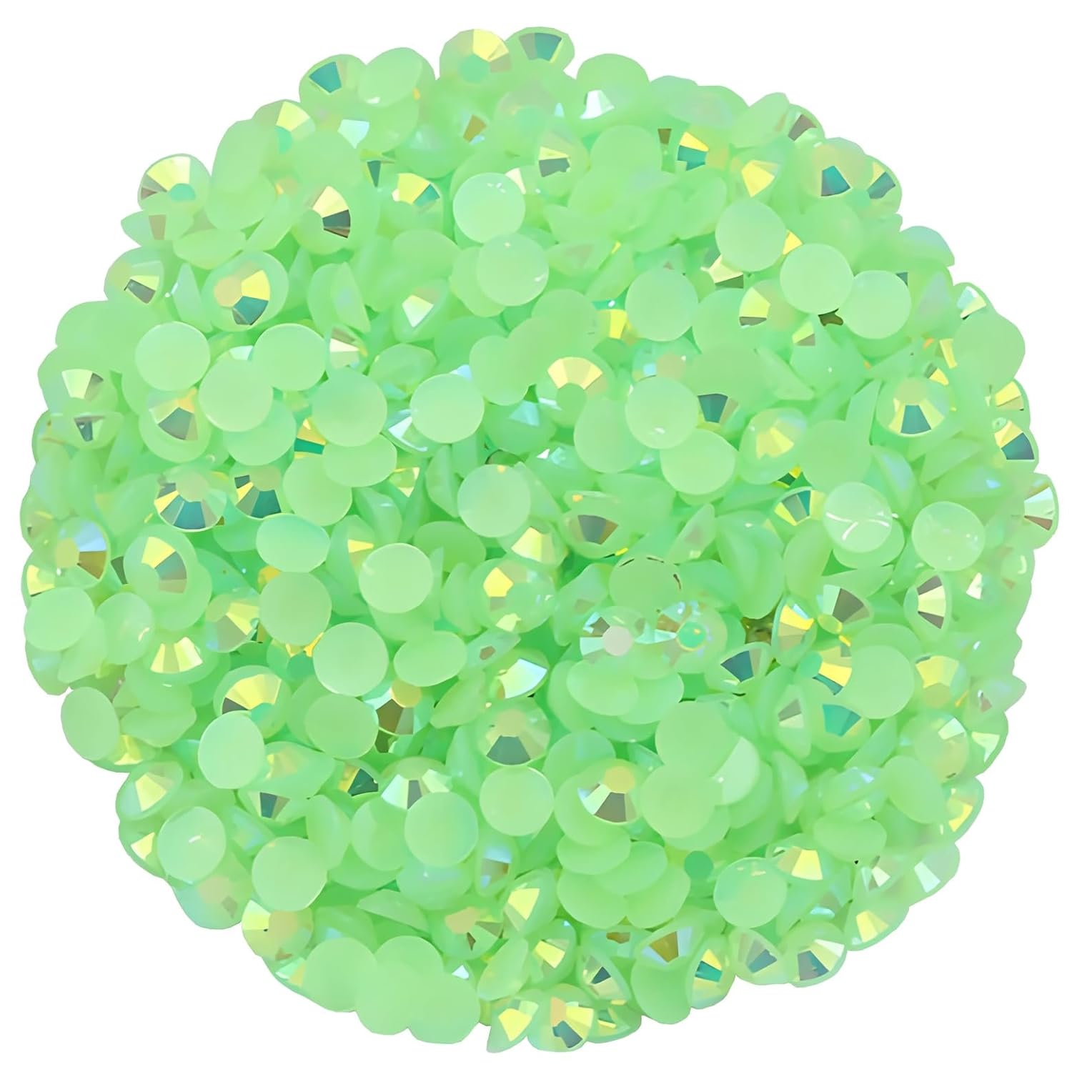 4500 Pcs SS12 3mm AB Flatback Rhinestones for Nails Art Crafts Glitter Round Shine Gems Crystals DIY Clothes Shoes （Green AB）-Velvo Beauty
