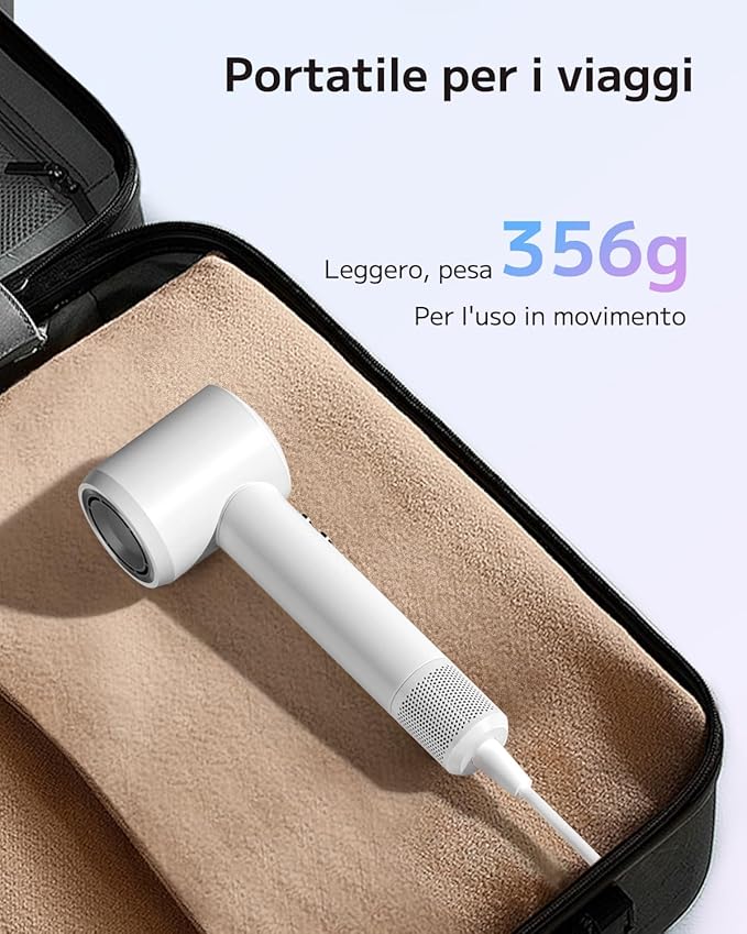 Hair Dryer, Ionic High-Speed Blow Dryer for Fast Drying with Brushless Motor, Portable Professional Hair Dryers with Magnetic Concentrator, Quiet Compact Hairdryer for Women & Men, Travel/Home/Salon-Velvo Beauty