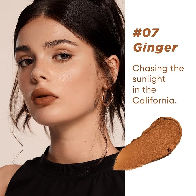 ITY Velvet Matte Finish Lip Stain-Mousse Textured Lip Clay, Red Shade, Conceals Lip Lines, Rich Pigment Lip Tint Lipsticks,0.14 oz (4g) in Truffle, Ginger.-Velvo Beauty