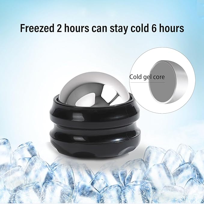Cold Massage Roller Ball - Gifts for Men Women Teens Boys，Stays Cold for 6 Hours, Home Office Travel Essentials,Sports Fitness Relaxations Gift,Rapidly Relieve Muscle Pain and Tension-Velvo Beauty