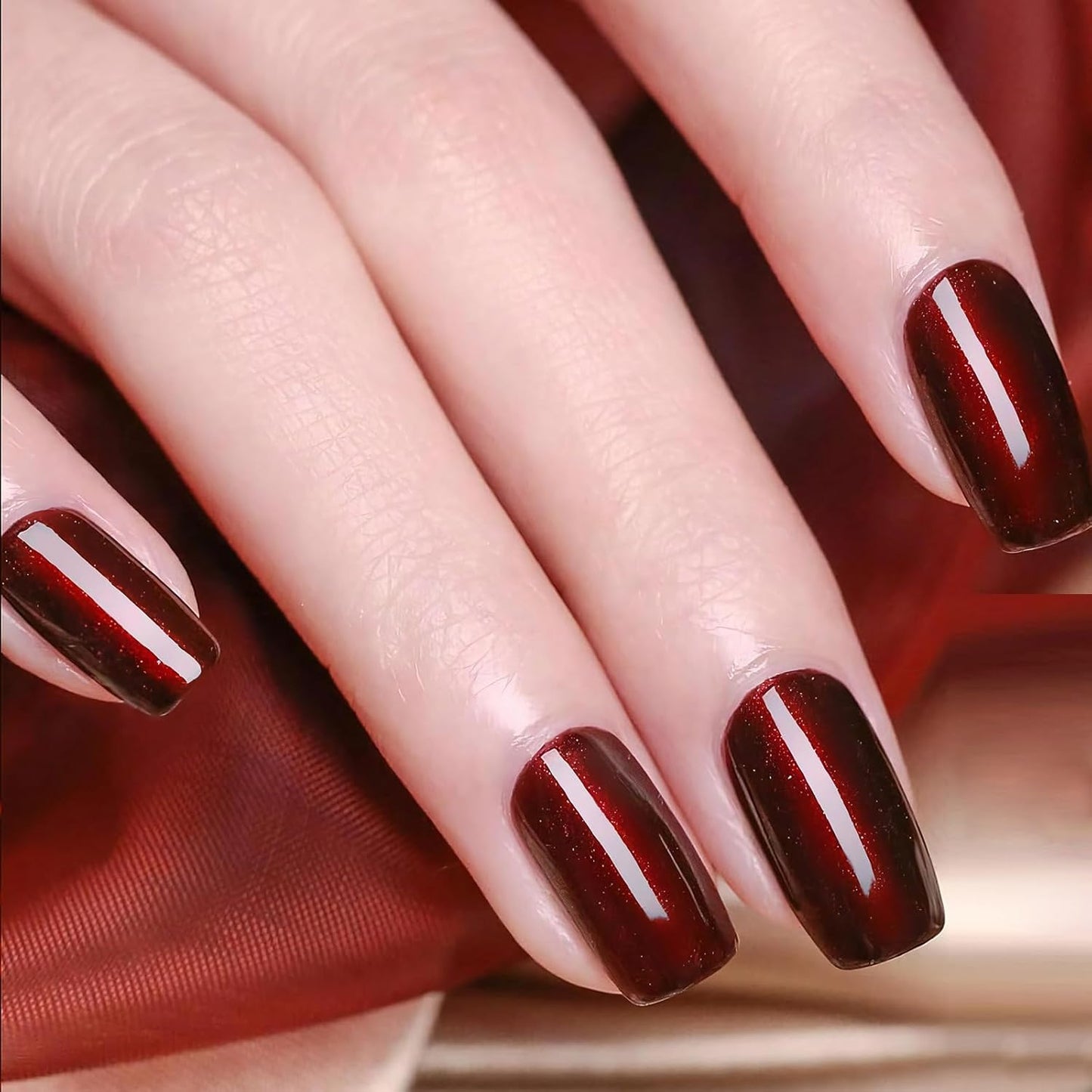 Major Dijit Quick Dry Nail Polish Pearl Wine Red Summer Nail Lacquer for Nail Art Regular Nail Polish 0.41 fl oz.-Velvo Beauty