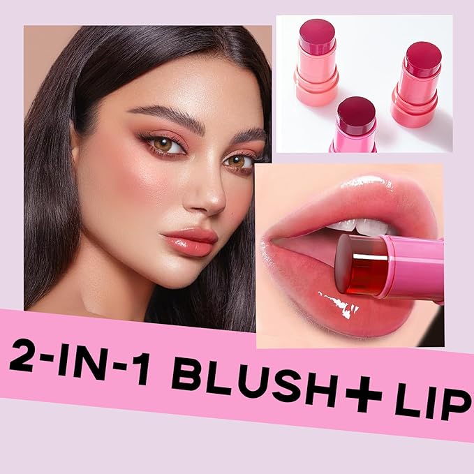 Milk Jelly Blush - Milk Blush - Sheer Cheek & Lip Stain，Long Lasting Milk Jelly Tint Have Transparent & Bright Colors (New set)-Velvo Beauty