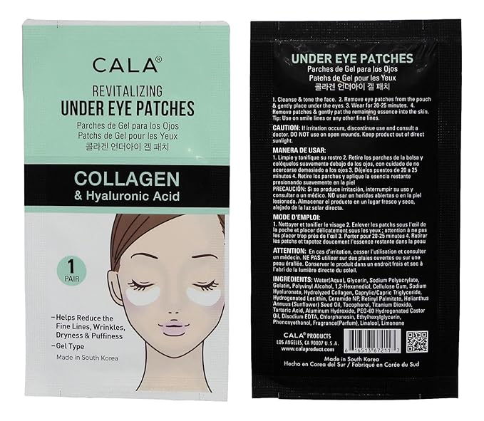 Cala REVITALIZING UNDER EYE PATCHES COLLAGEN AND HYALURONIC ACID-Velvo Beauty
