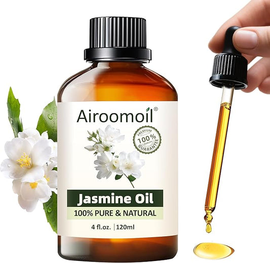 Pure Jasmine Essential Oil, 100% Pure Natural Jasmine Essential Oil, Premium Grade Essential Oils for Diffusers for Home, Skin, Care, Massage, Soap Making, Aromatherapy, 4 Fl Oz | 120ml-Velvo Beauty