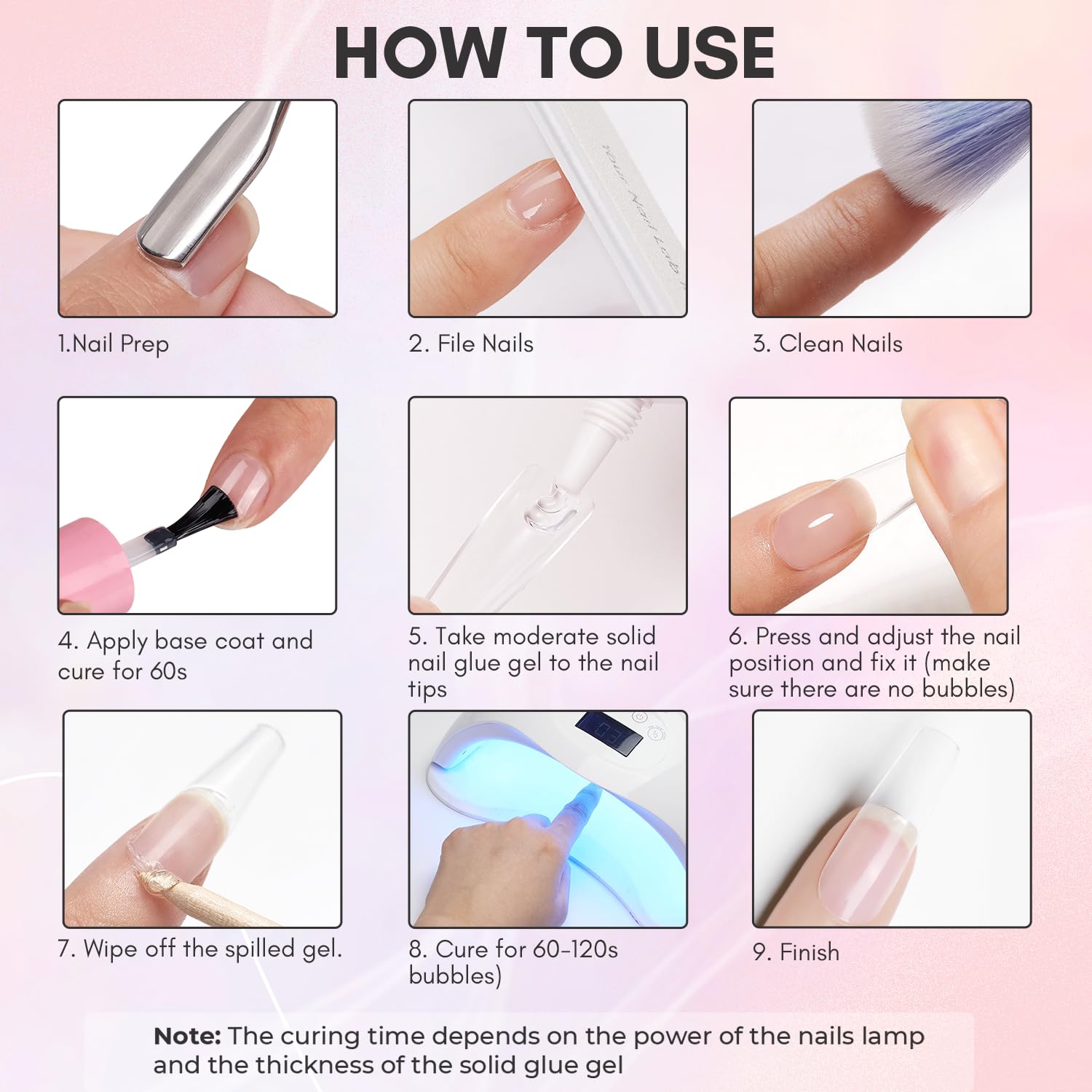 Makartt Gel Nail Glue for Press On Nails - 3D Gel Nail Art, 30ml Super Strong 3 in 1 Solid Nail Glue Gels for False Nail Tips, Long Lasting Manicure Bond, Curing Needed, Pack of 2-Velvo Beauty