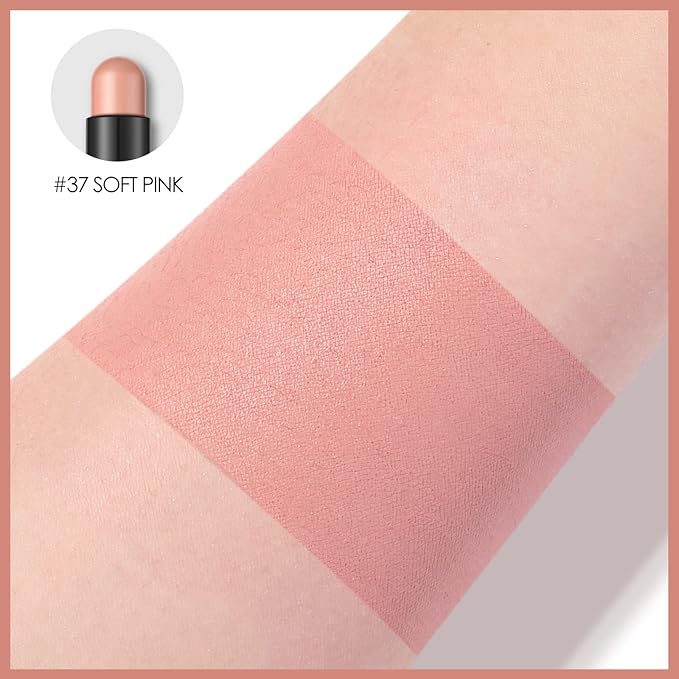 FOCALLURE Shimmer and Matte Cream Eyeshadow Stick,Smooth Brilliant Eye Brightener Pencil for Women,Long Lasting Waterproof Eye Shadow and Liners Makeup,SOFT PINK-Velvo Beauty