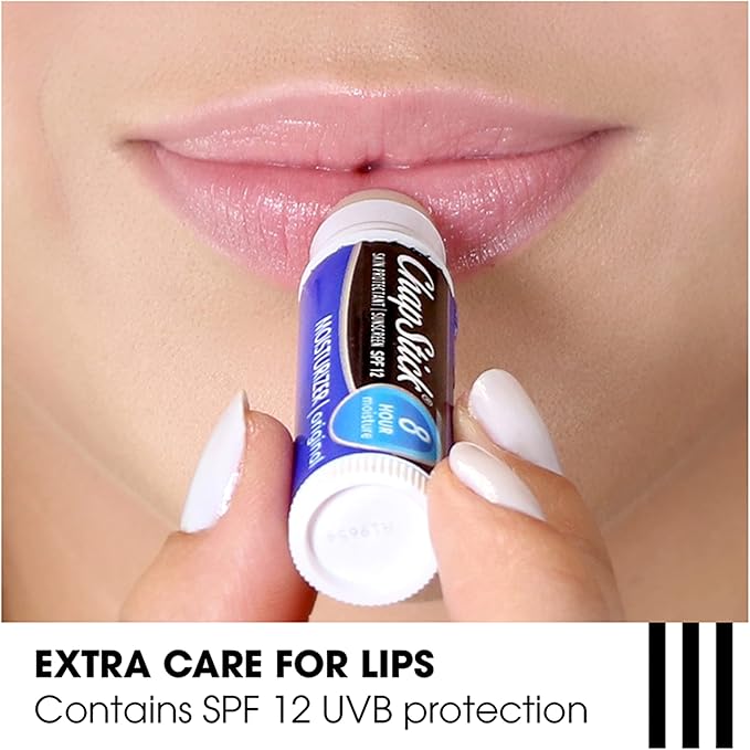 ChapStick Moisturizer Original, Black Cherry and Cool Mint Lip Balm Tubes Variety Pack, SPF 15 and Skin Protectant - 0.15 Oz (Pack of 3)-Velvo Beauty