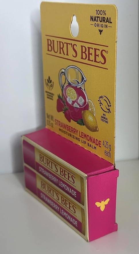 BURTS BEES STRAWBERRY LEMONADE LIP BALM 2 (0.15) TUBES-Velvo Beauty