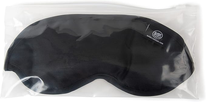 Wild Essentials Infusion Sleep Mask Infused with French Lavender, Includes resealable Pouch to Keep Fresh, Nose Bridge to Block Light Below Eyes, Aromatherapy, Calming, Relaxing, Black-Velvo Beauty