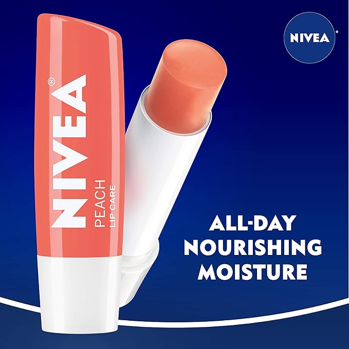 NIVEA Peach Lip Care - Tinted Lip Balm for Beautiful, Soft Lips - Pack of 4-Velvo Beauty
