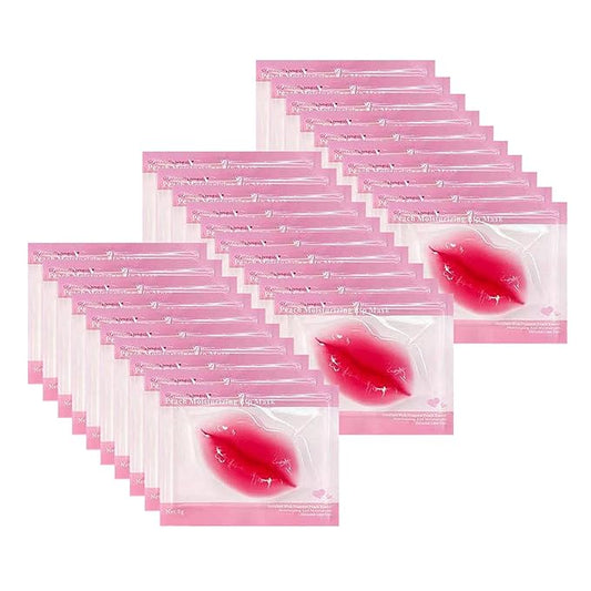 30 pieces of Moisturizing Collagen Crystal Lip Mask - Anti-Ageing & Anti Chapped, Reduce lip Wrinkles, Fade Lip Color, Make Skin Smooth And Firm Collagen Lip Pieces (Rose)-Velvo Beauty