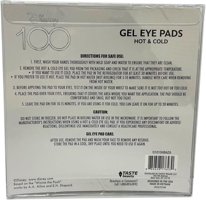 Taste Beauty x Disney 2-Pair Hot & Cold Gel Eye Pads, Multicolor-Velvo Beauty