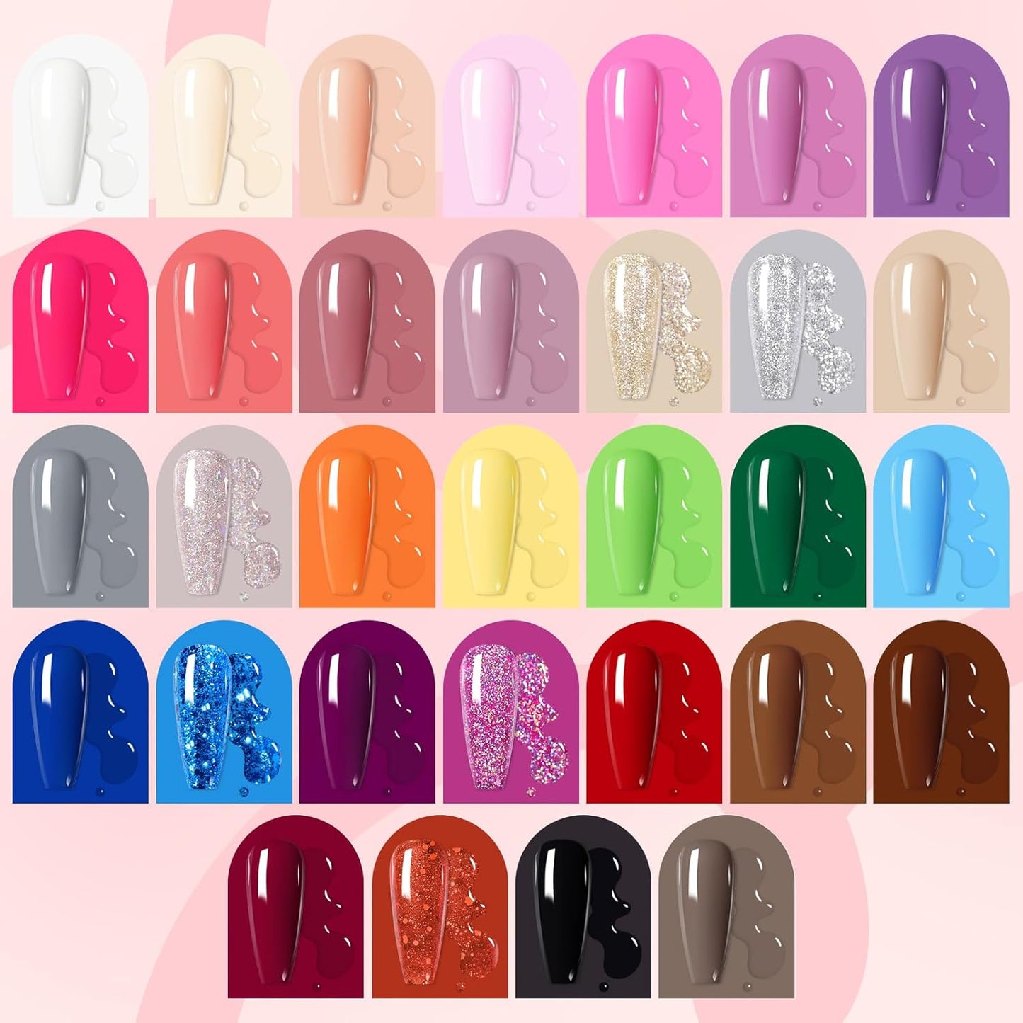 BORN PRETTY 77PCS Gel Nail Polish Starter Kit With U V/LED kit for Beginners 48W 32Colors Nude Pink Cat Magnetic Eyes Glitter Set Reflective Base Top Coat Liner Art Manicure Ideal Gifts-Velvo Beauty