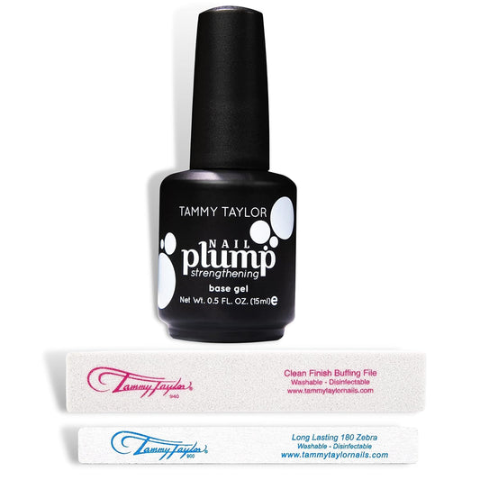 Tammy Taylor Nail Plump Nail Hardener | Extra Strength Healthy Natural Nail Strengthener Polish for Thin Nails and Split Nail Growth Oil Treatment | Helps Repair Damaged Nailbeds and Nail Biting | Kit-Velvo Beauty
