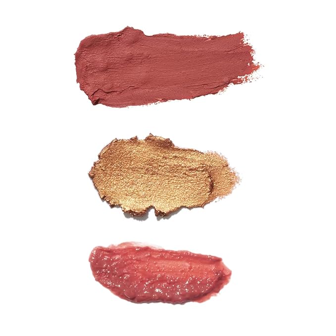 ATTITUDE Happy Berry Makeup Trio Set, EWG Verified, Titanium Dioxide-Free, Plastic-free, Plant and Mineral-Based Ingredients, Vegan and Cruelty-free Beauty Products, Set of 3 Makeup Sticks-Velvo Beauty