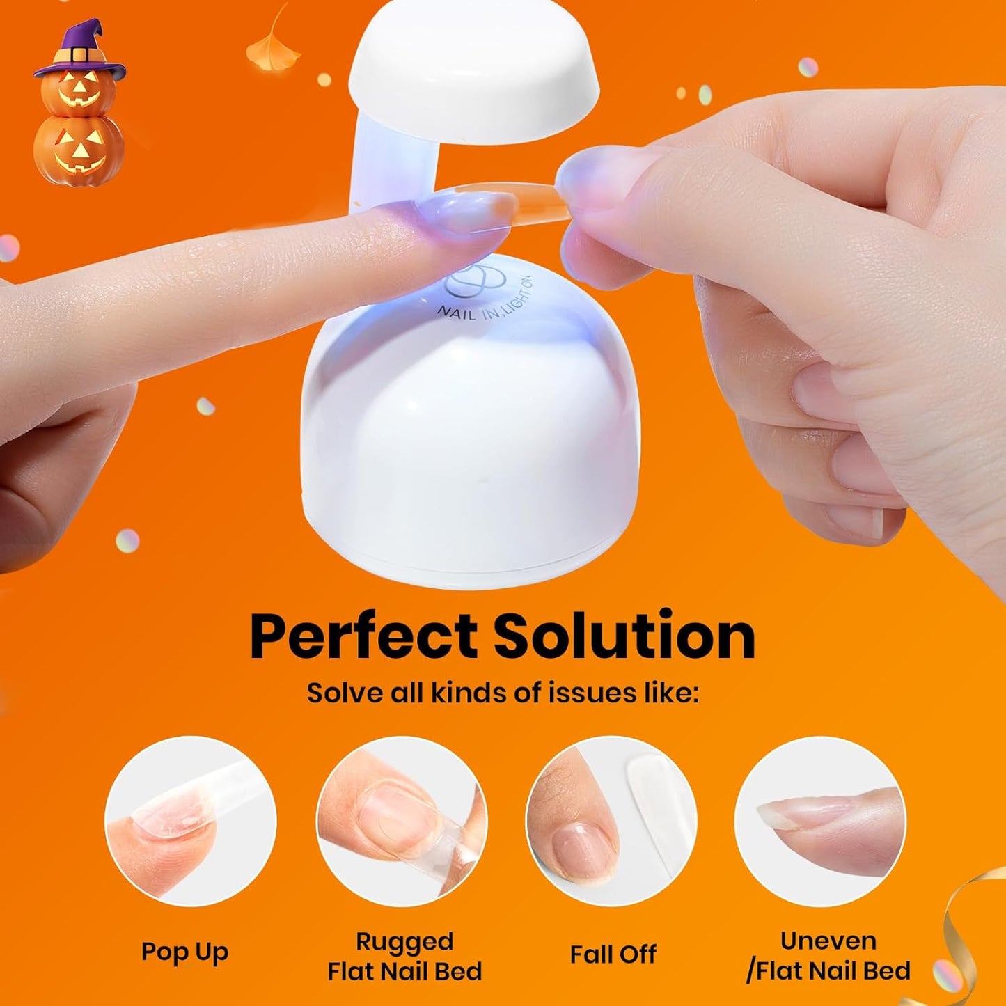 Beetles Gel Polish 9 in 1 Nail Glue with New Formula, 0.5 Fl Oz Super Strong Brush in Nail Gel Glue for False Nails Tips, Rhinestone, Base Gel, Blooming Nail Gel-Velvo Beauty