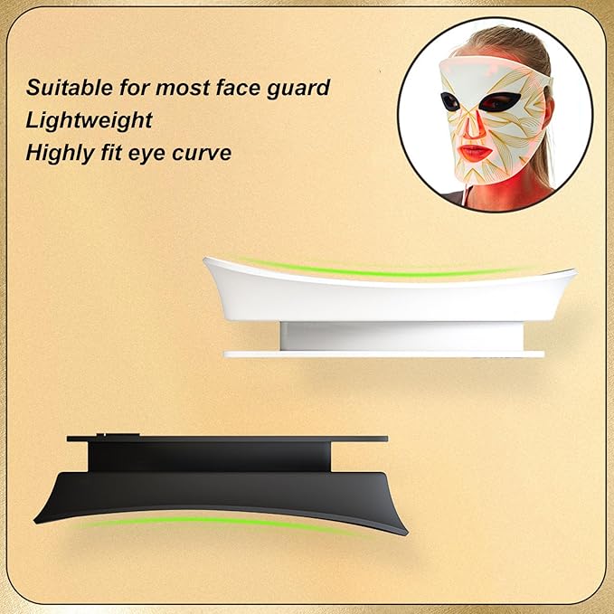 LED Photon Facial Cover Eye Cover Silicone Protective Eye Patch for Skin Rejuvenation Face Guard Device (Black)-Velvo Beauty