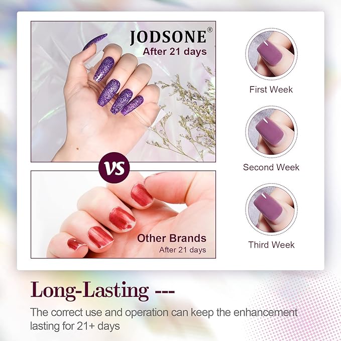 JODSONE Gel Nail Polish Shiny High Gloss Surface Strengthening Glitter Minimalistic Artistic Creation Starter Set 36 Pieces-Velvo Beauty