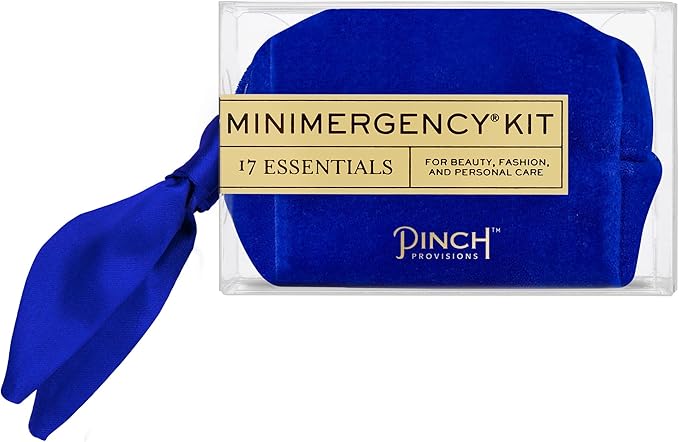 Pinch Provisions Velvet Minimergency Kit, for Her, Includes 17 Must-Have Emergency Essential Items, Compact, Multi-Functional Pouch, Gift for Parties and Birthdays-Velvo Beauty