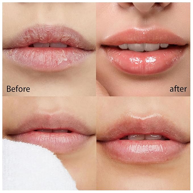 2 Pcs Lip Balm Honey Pot Lip Treatment Overnight Lip Sleeping Balm Strawberry Honey Pot lip Mask Moisturizing Exfoliating Prevent Dry & Cracked Diluting Lip Lines (Honey & Strawberry)-Velvo Beauty