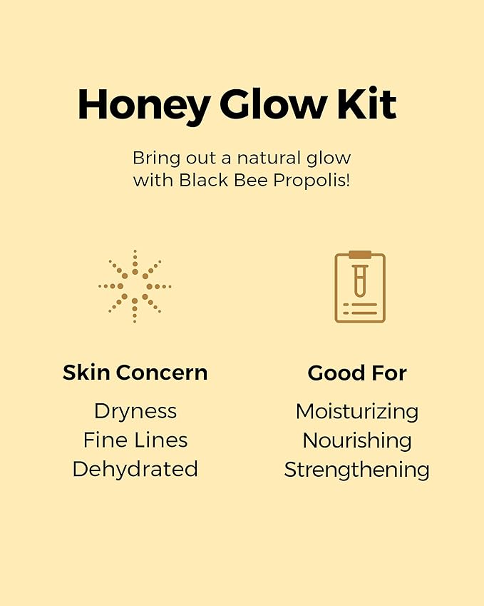 COSRX Honey Glow Kit | Facial Toner, Serum, Cream with Propolis Extract | Deep Moisture, Hydration, Nourishment | Travel Size Set, Gift Set, Korean Skincare, Not Tested on Animals, Paraben Free-Velvo Beauty