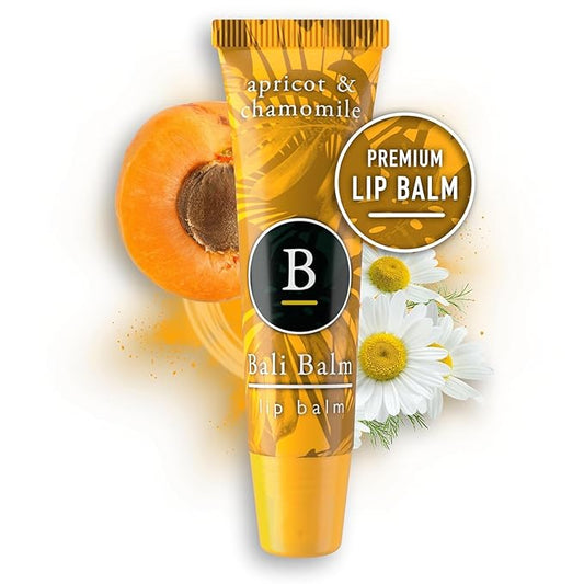 Moisturizing Lip Balm 0.50 Oz - Apricot & Chamomile Flavour - Natural Lip Balm - Vegan and Beeswax-Free Formula - Hydrating Flavored Lip Balm - Shea Butter Enriched Formula-Velvo Beauty