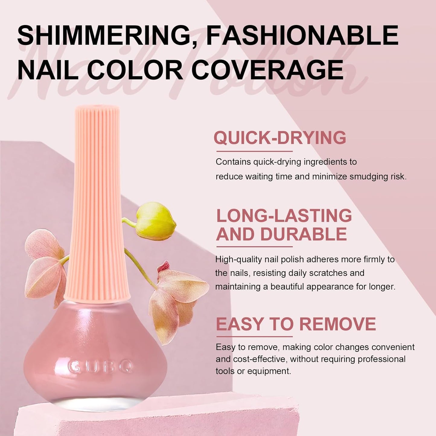 Major Dijit Peach Pink Quick Dry Regular Nail Polish - Nail Art Lacquer, 0.41 Fl Oz-Velvo Beauty