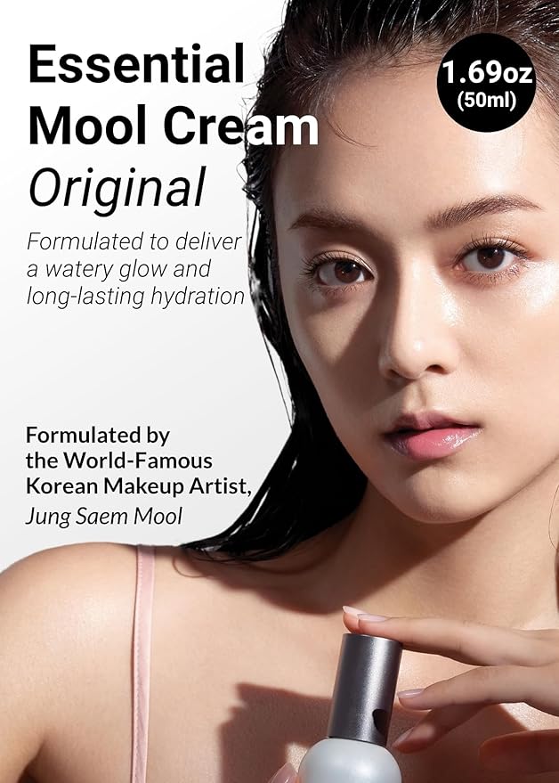 JUNG SAEM MOOL Essential Mool Cream 1.7 Fl Oz, Lightweight Watery Face Cream with Ceramide and Panthenol for Deep Hydration and Radiant Skin, Skin Barrier Support, Korean Foundation Makeup Prep-Velvo Beauty