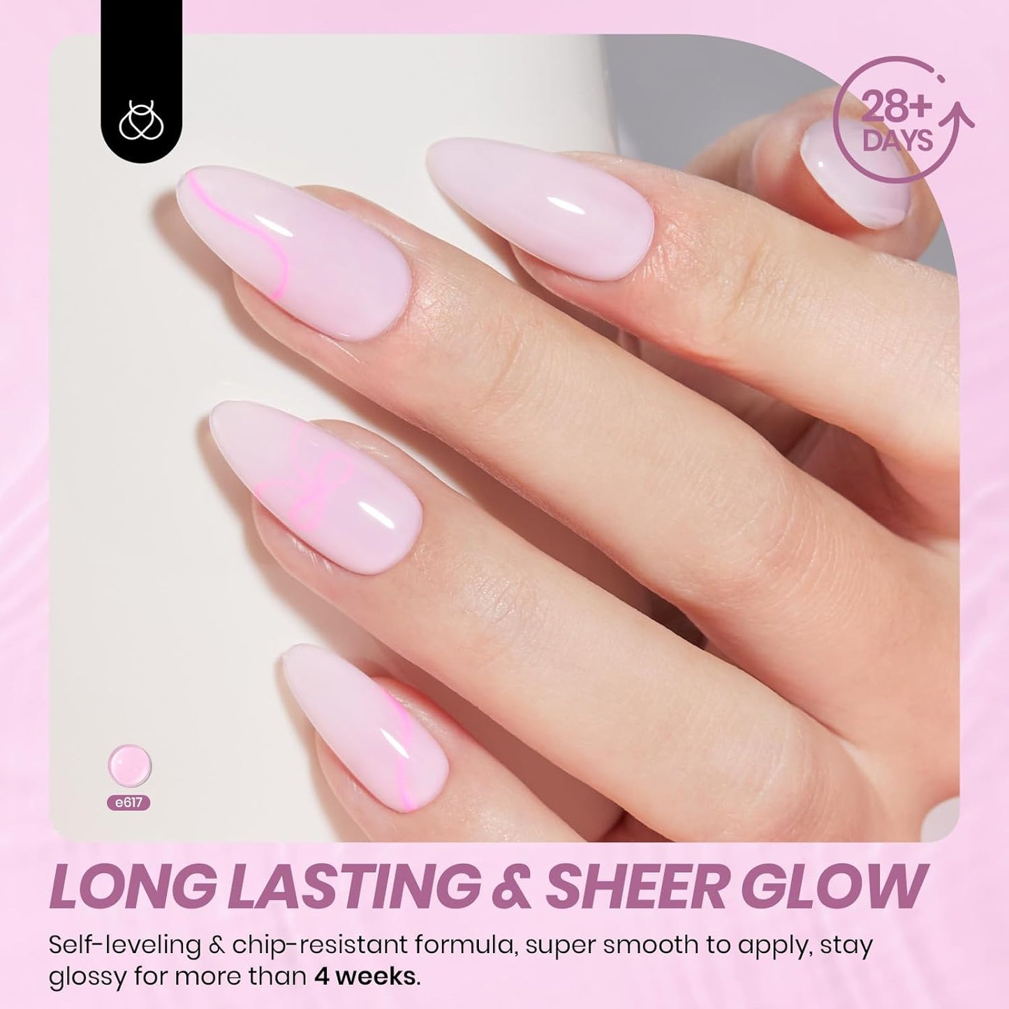 Beetles Nude Gel Nail Polish - 15ml Nude Purple Jelly Gel Polish Neutral Nail Polish Nail Concealer Sheer Translucent Effect Soak Off UV French Nail Art Manicure Salon DIY Gifts for Women-Velvo Beauty