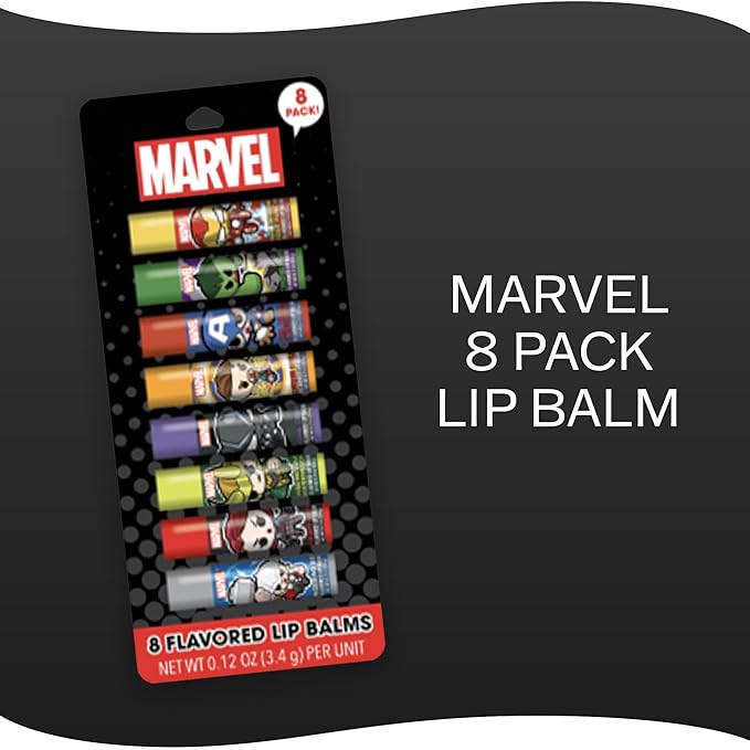 Taste Beauty Marvel Comic Book Themed 8pc Lip Balm Sticks-Velvo Beauty