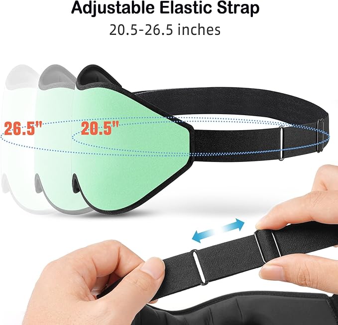 LitBear Sleep Mask for Side Sleeper Women Men, Eye Mask for Sleeping Light Blocking, 3D Contoured Cup Sleeping Mask, Soft Breathable Sleep Eye Mask with Adjustable Strap for Flight, Mint Green-Velvo Beauty