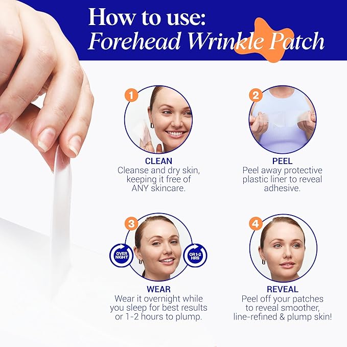 Wrinkles Schminkles Forehead Wrinkle Patches, 2-Pack, Reusable Hypoallergenic Silicone Smoothing Pads + Silicone Patch Cleanser 2 oz, Clean Silicone Patches Without Breaking Down The Adhesive-Velvo Beauty