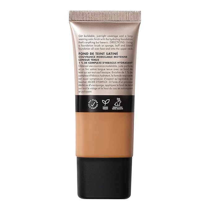 e.l.f. Soft Glam Foundation, Medium Coverage, Long-Lasting & Buildable Foundation For A Smooth, Satin Finish, Vegan & Cruelty-Free, 43 Tan Cool-Velvo Beauty