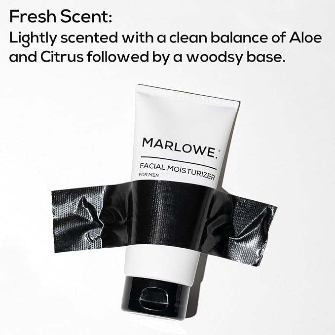 MARLOWE. Skin Care Set, No. 122 Facial Scrub 6 oz & No. 123 Facial Moisturizer 6 oz with Natural Extracts & Antioxidants, Cleanses, Exfoliates, Hydrates & Soothes-Velvo Beauty