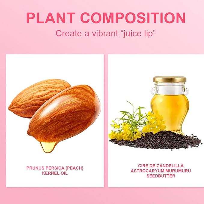 Lip Glowy Balm,4 Pack Fruit Glowy Lip Balm,Vitamin E Lip Glowy Balm Set Reduce Lip Lines, Enhance Lip Color,Moisturizing & Plump Quickly Replenishing Moisture and Relieving Dry Lips-Velvo Beauty