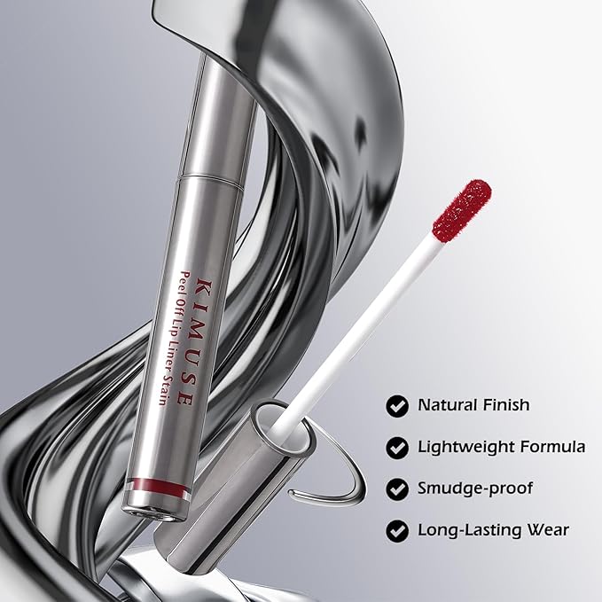 KIMUSE Peel Off Lip Liner Stain, Long Lasting Lip Tint Stain, Waterproof, Transfer-Proof, Highly Pigmented Color Lip Stain Liner, Matte Finish-Velvo Beauty