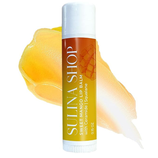 Mango Lip Balm Hydrating & Nourishing, Natural, Long-Lasting Lip Moisturizer with Castor Oil, Barrier Protection, Smooth Lip Care, Chapped Lip Repair, Non-Waxy & Cruelty-Free, Gentle for All Ages-Velvo Beauty