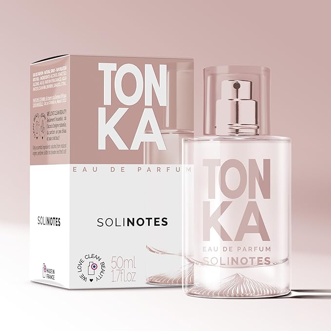 Solinotes Tonka Perfume for Women & Men, 1.7 Fl Oz/ 50 ML Eau De Parfum, Delicate Floral and Soothing Scent with Premium Ingredients - Clean Perfume, Cruelty Free, Vegan, Made in France-Velvo Beauty