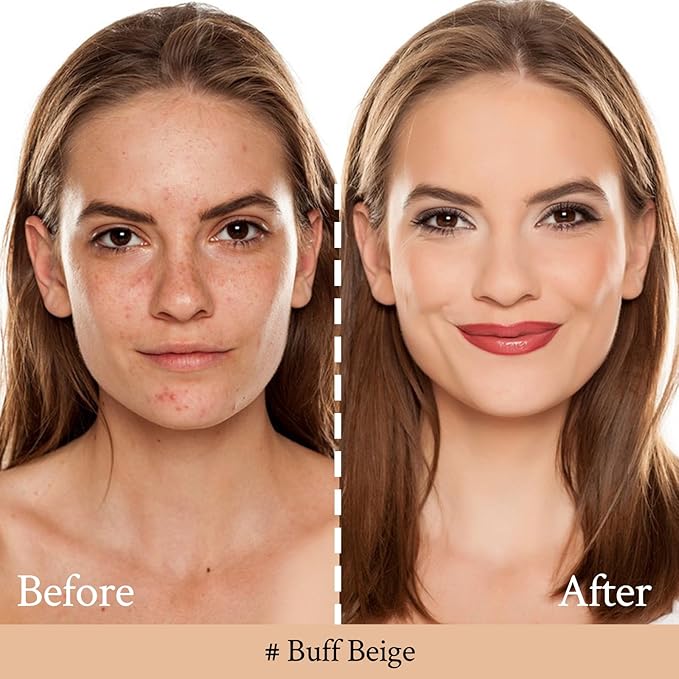 Foundation Balm, Matte Full Coverage Cream Foundation, Mature Skin Foundation, Creamy, Waterproof, Lightweight Face Makeup, 0.99 oz (BUFF BEIGE)-Velvo Beauty