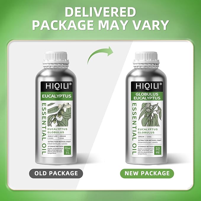 HIQILI Eucalyptus Essential Oil for Spray, Diffuser & Skin, 100% Pure Undiluted - 32 Fl Oz-Velvo Beauty