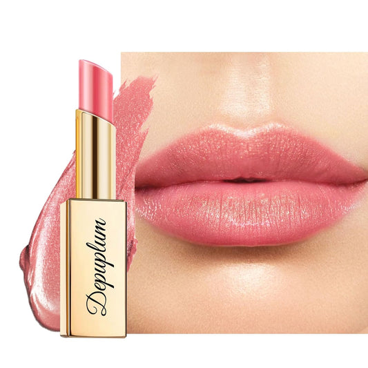 Nude Pink Lipstick Moisturizing for Women Shimmer Tinted Lip Balm Hydrating Nourishing Lip Gloss Vegan& Cruelty Free Lip Makeup, ZG114 New Moon-Velvo Beauty